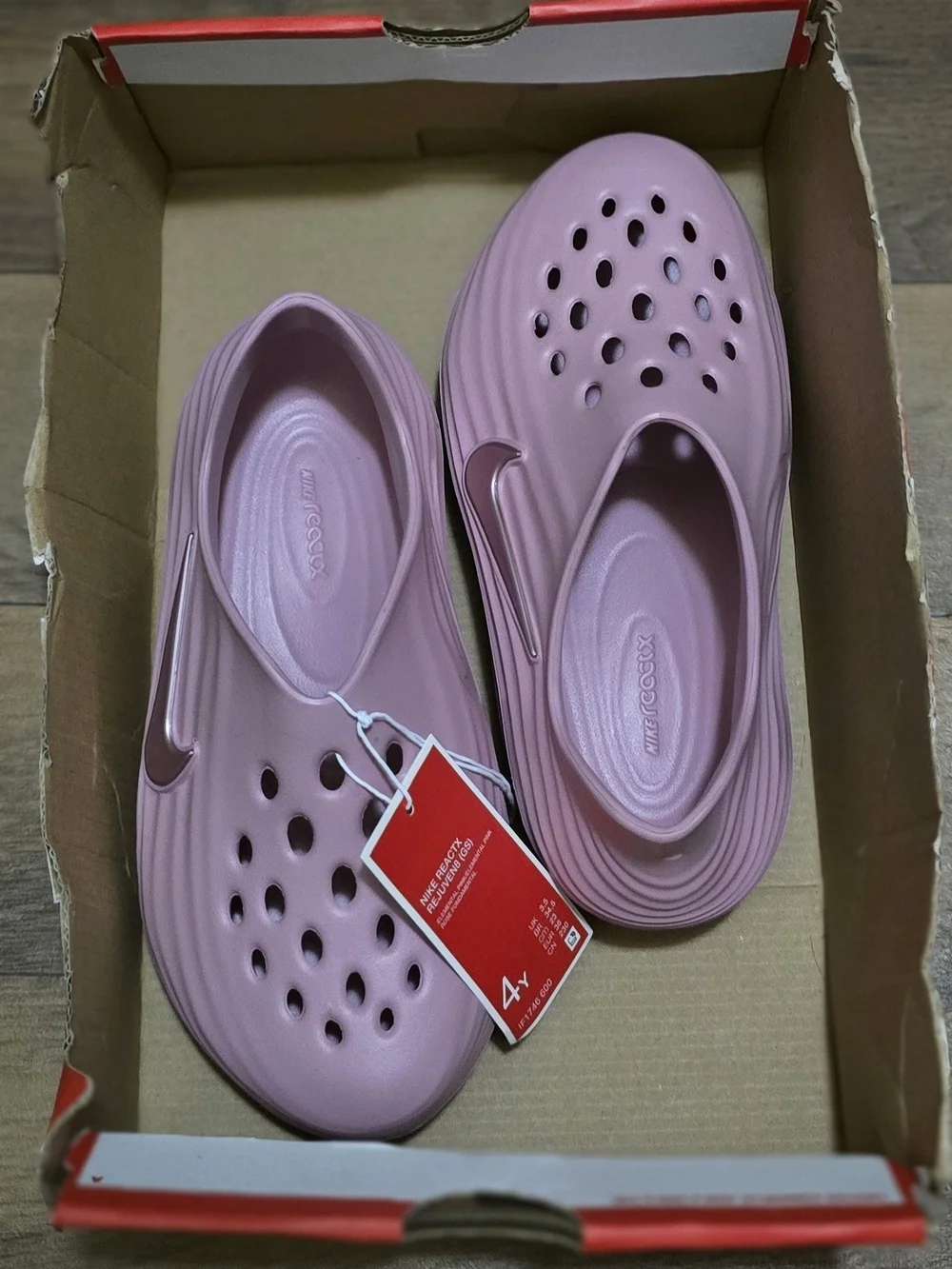 Nike WMNS ReactX Rejuven8 Sandal — Elemental Pink 4y Womens 5.5